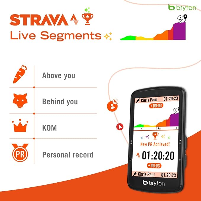 Bryton Rider S810 Sensor Bundle 3.5 Inch Color Touchscreen GPS Bike/Cycling - Image 2