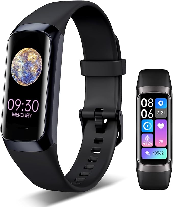 Fitness Tracker, 24/7 Heart Rate Blood Oxygen Blood Pressure Body Temp Monitor by Unknown