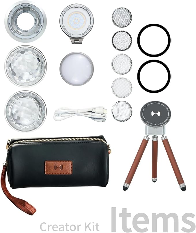 Harlowe Sol 5 Spectra Universal Magnetic Phone Light, Luxury Vegan Leather - Image 9