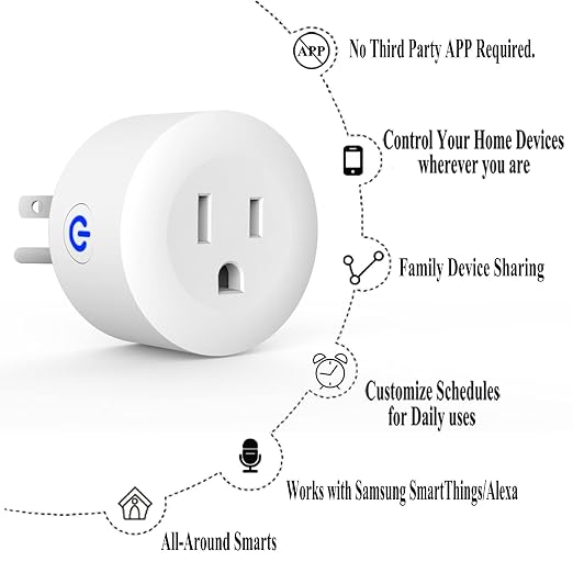 Smart Plug, ZigBee Switch Mini Smart Outlet Works - Image 2