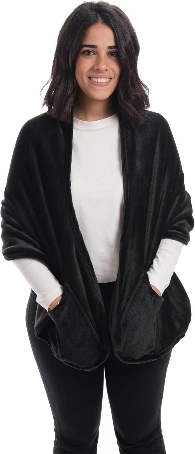 Mintra Home Wearable Microfiber Shawl – Soft and Warm Fleece Wrap by Mintra