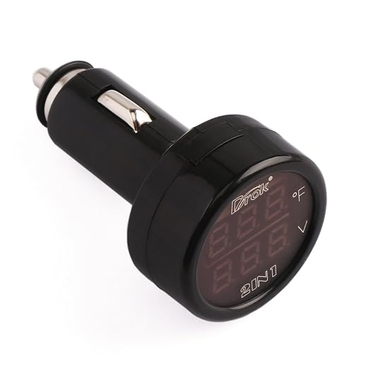 DROK Digital DC Voltage 10-170 Degree Fahrenheit Temperature Monitor Car - Image 3