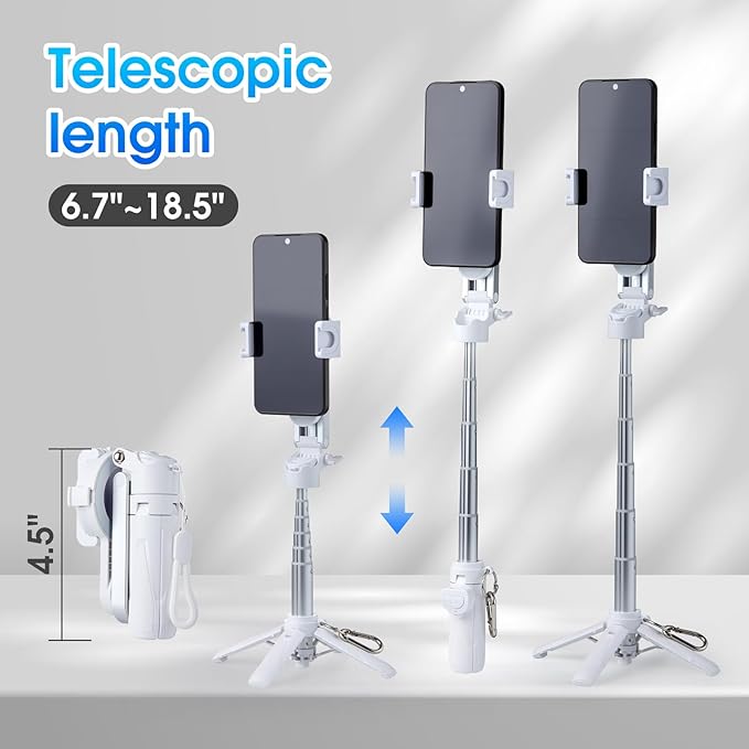Magnetic Tripod for Phone, 2 in 1 for Magsafe Stand＆ Clip Portable Pocket Size - Image 2
