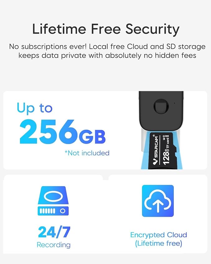 VSTARCAM 2K Solar Security Camera Wireless Outdoor, Free Cloud & SD Storage - Image 3