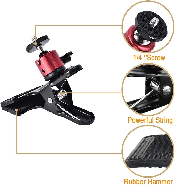 UTEBIT Tripod Camera Clip Clamp - Image 2