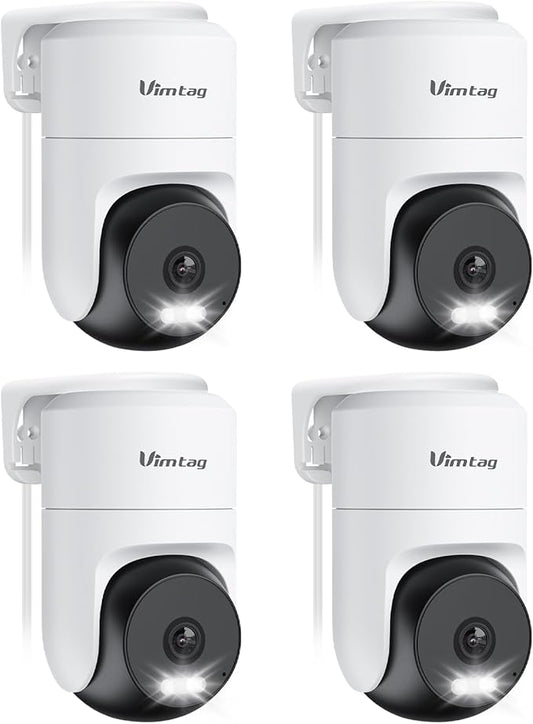 VIMTAG 2.5K 4MP Outdoor Security Camera, Pan/Tilt WiFi Home CCTV Camera by Vimtag
