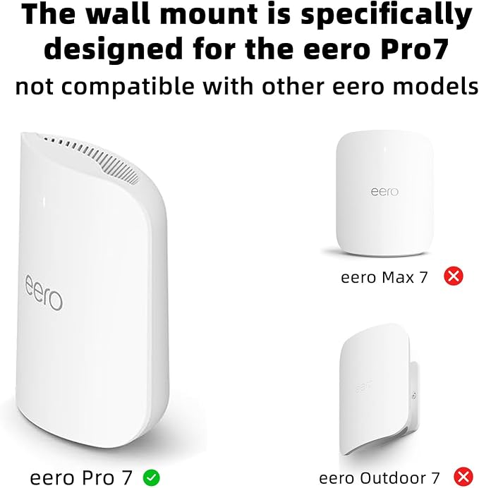 ​Advanced Wall Mount for eero Pro 7 Router & Extender | Tri-Band Mesh Wi-Fi 7 - Image 2