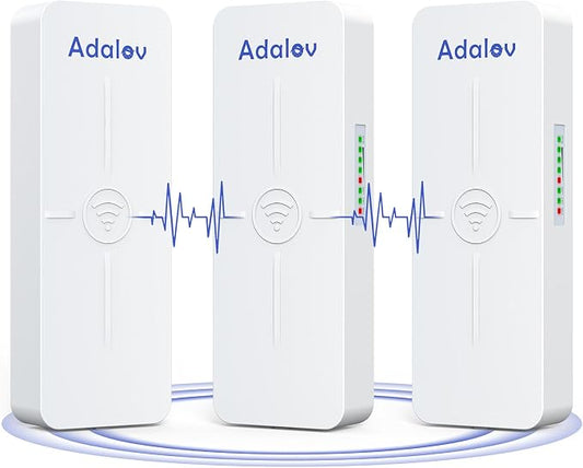 AdaLov CPE881 3 Pack Wireless Bridges, Point to Point Gigabit WiFi Bridge by AdaLov