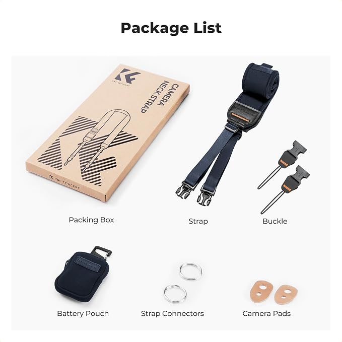 K&F CONCEPT Camera Neck Strap for Photographers, Soft Neoprene Adjustable - Image 10