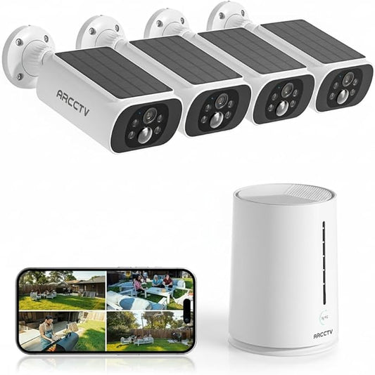 ARCCTV Solar Security Cameras Wireless Outdoor, 4 Cam-Kit, 4MP Solar Security by ARCCTVSecurity