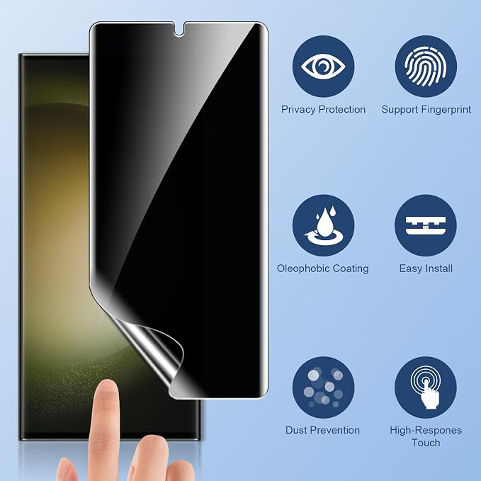 LK 2 Pack for Samsung Galaxy S23 Ultra Screen Protector, 2 Pack Glass Camera - Image 7