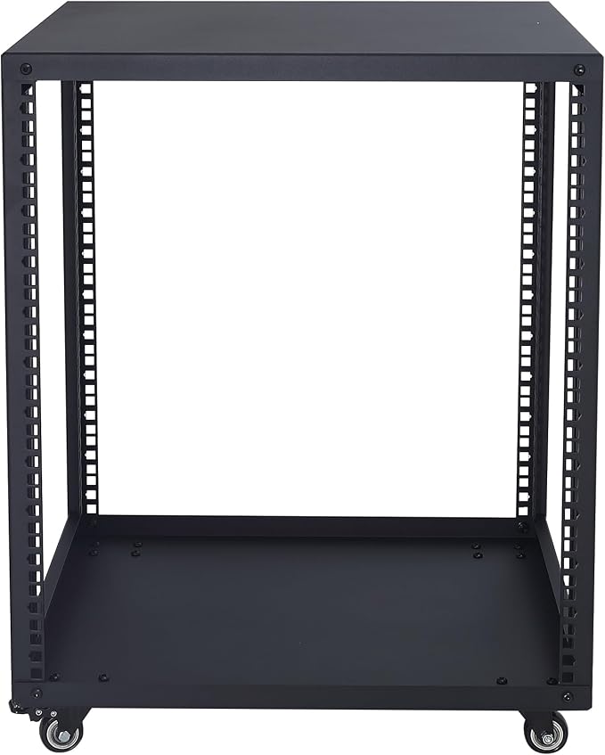 SC02 12U 19" Open Frame Network Server AV Gear Equipment Rack Mobile Storage - Image 9