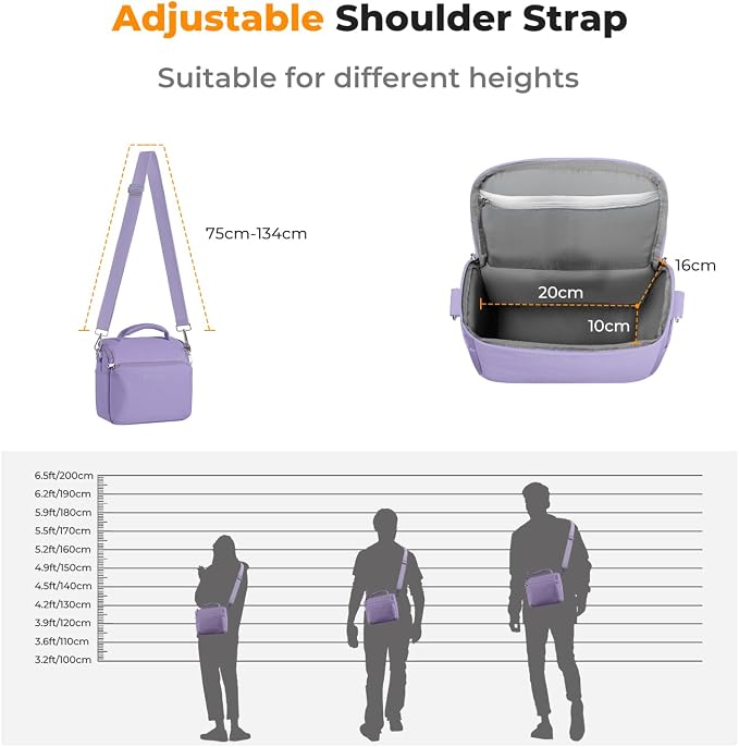 K&F CONCEPT Camera Sling Bag Small Crossbody Camera Case DSLR/SLR/Cute Compact - Image 6