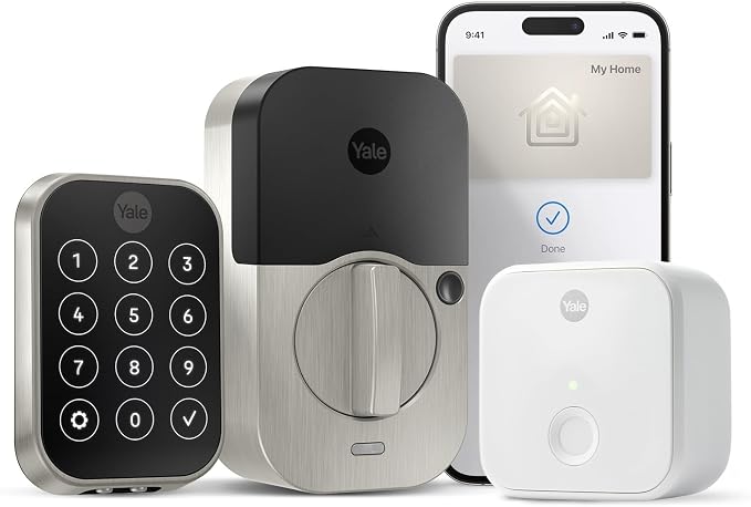 Yale Assure Lock 2 Plus Apple Home Keys, Satin Nickel Keyless Entry Door Lock by Yale
