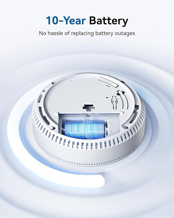 SITERWELL Hardwired Smoke Detector Carbon Monoxide Detector 10 Year Battery - Image 3