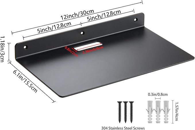Floating Shelves for Wall, 3.0mm Thick Aluminium Alloy Floating Shelves - Image 3