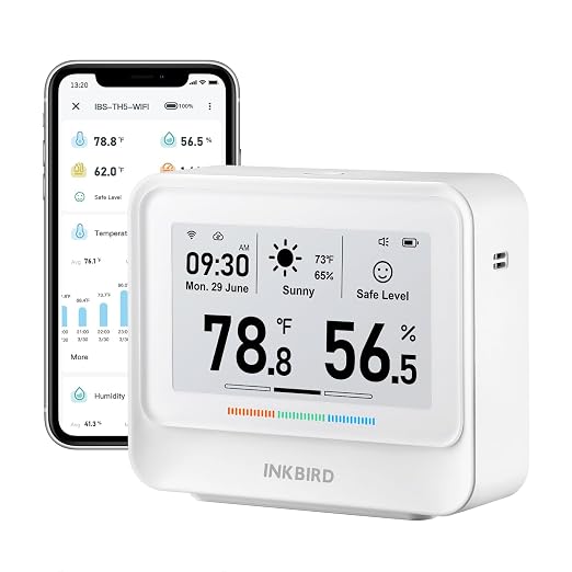 INKBIRD WiFi Thermometer Hygrometer, Temperature and Humidity Sensor by Inkbird