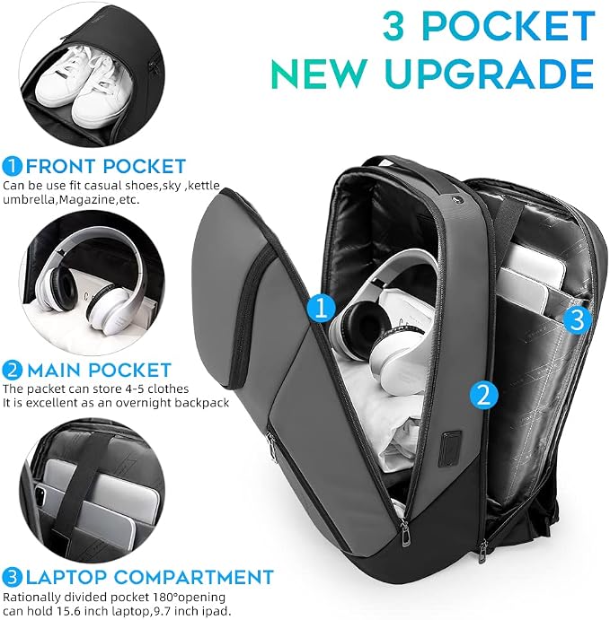 BANGE Business Smart Backpack Waterproof fit 15.6 Inch Laptop Backpack - Image 2