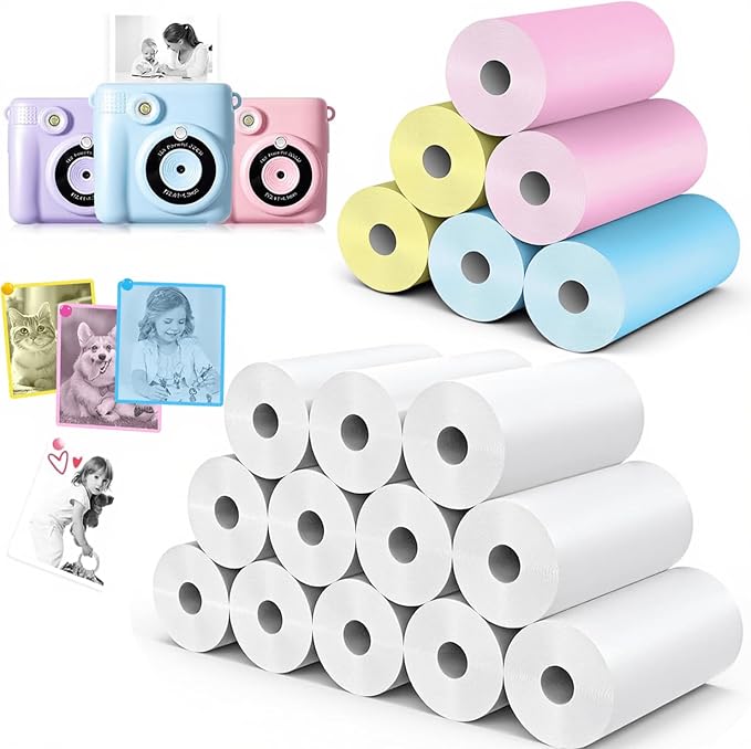 18 Rolls Kids Camera Paper Roll Refill Compatible by Unknown