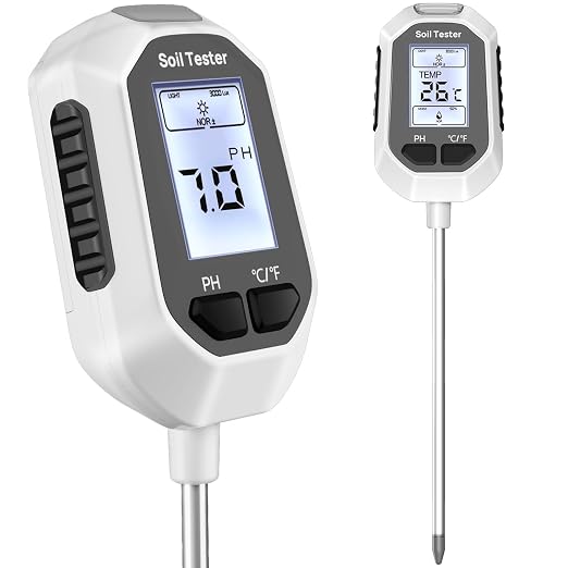 YAMRON 4-in-1 Soil Moisture Meter, Digital Plant Temperature/Soil Moisture Test by YAMRON