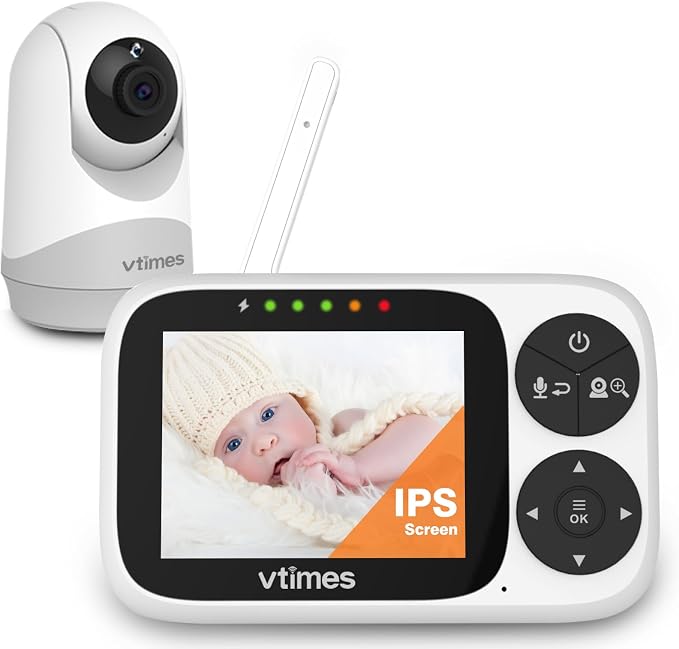 VTimes No WiFi Baby Camera Monitor, 3.2" IPS Display, Portable Video Monitor by VtimesBabyMonitor