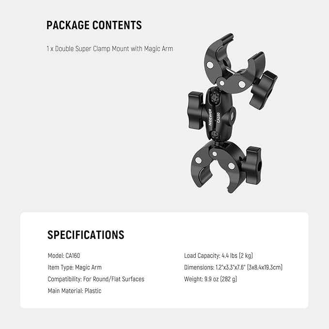 NEEWER Double Super Clamp Mount - Image 7