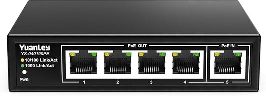 YuanLey 5 Port PoE Extender Gigabit by YuanLey