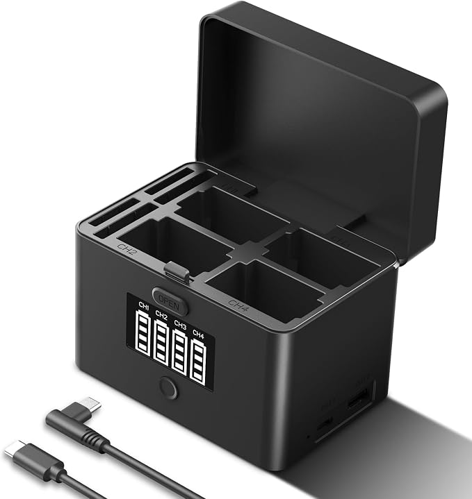 NEEWER 2 in 1 Four Channel USB Battery Charger by Neewer