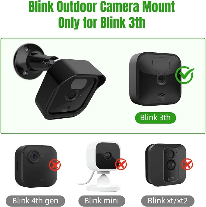 Blink Wall Mount for Blink Outdoor & Indoor 3 Camera, 360° Adjustable Mount & - Image 6