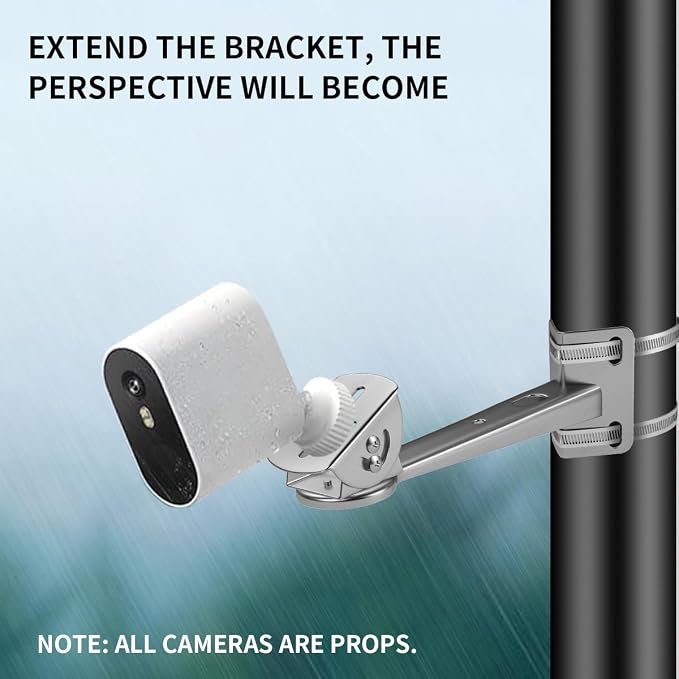 ZT-NET Security Camera Corner Pole Mounting Bracket Stainless Steel Mount - Image 6