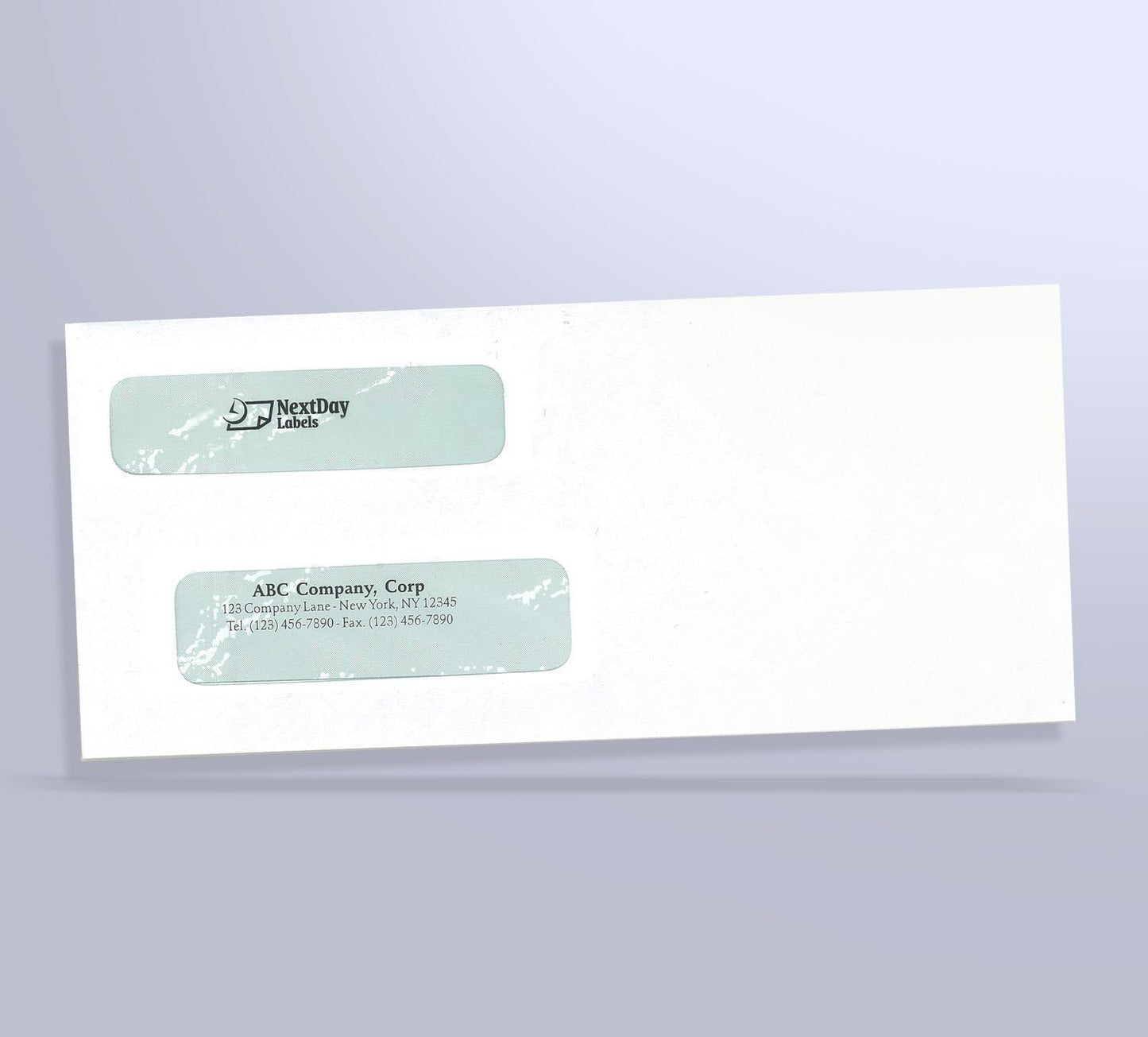NextDayLabels - #9 Double Window Security Envelope (Regular Gum - 500 Per Pack)