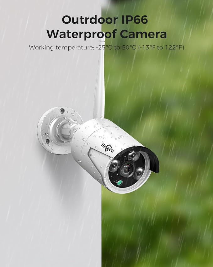 Hiseeu Home Security System, 24/7 Recording 5MP Wired Plug-in Powered Outdoor - Image 9