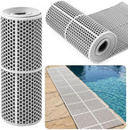 Tinideya 1 Roll Drainage Pool Floor Mat, Non Slip PVC Swimming Pool Mat by Tinideya