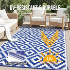 OLANLY Outdoor Rug 6x9 ft Waterproof Reversible Mat - Image 4