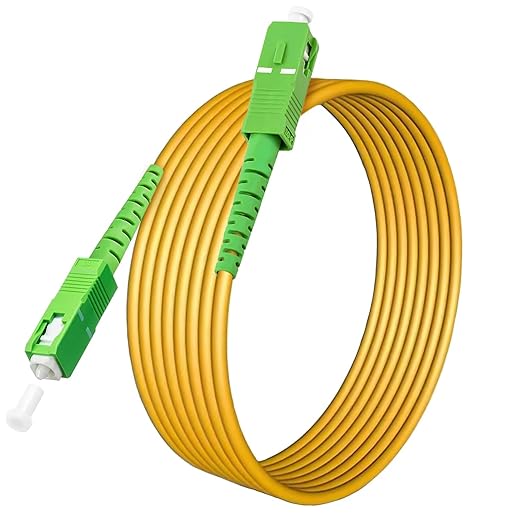 50ft SC/APC Fiber Optic Internet Cable, Single Mode Fiber Patch Cord, Fiber by Bangun