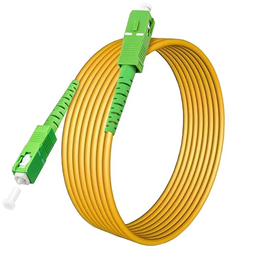 30ft SC/APC to SC/APC Fiber Optic Internet Cable, Single Mode Fiber Patch Cable by Bangun