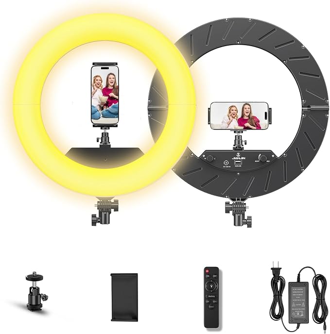 18 inch Ring Light Kit, NO Wall Mount Triangle Boom Arm - Image 7