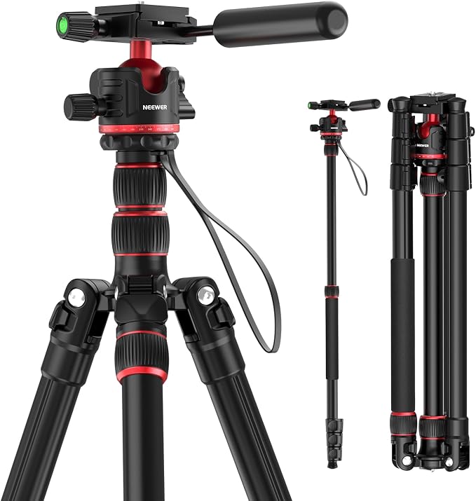 NEEWER Basics Camera Tripod Monopod, 360° Ball Head, Arca Type QR Plate by Neewer