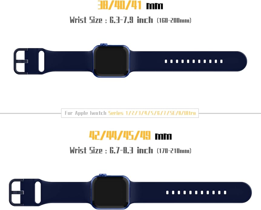 Sport Band Compatible with Apple Watch Bands 49mm 46mm 45mm 44mm 42mm 41mm 40mm - Image 7