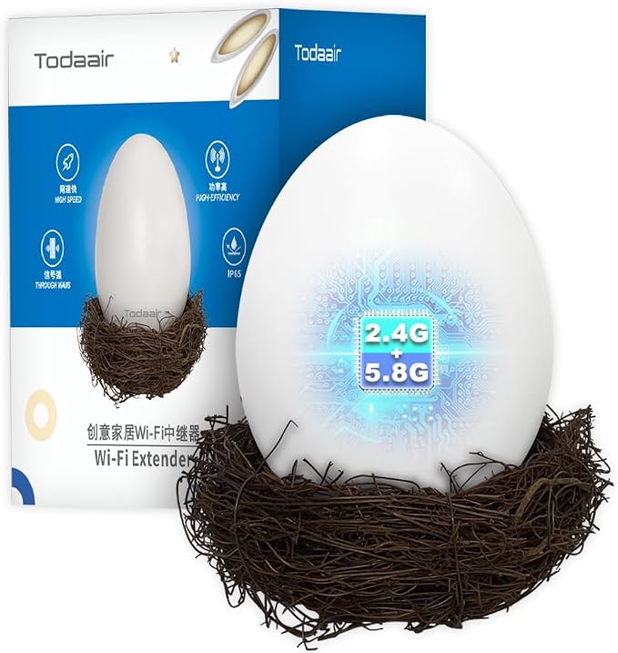 TODAAIR AC1200 WiFi Extender | Easter WiFi Egg Up to 1200Mbps Dual Band by TODAAIR