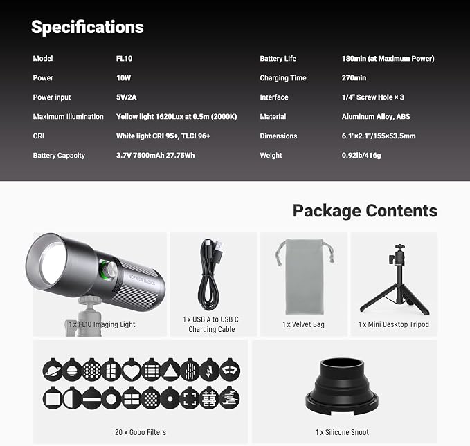 NEEWER BASICS RGB Photography Flashlight - Image 9