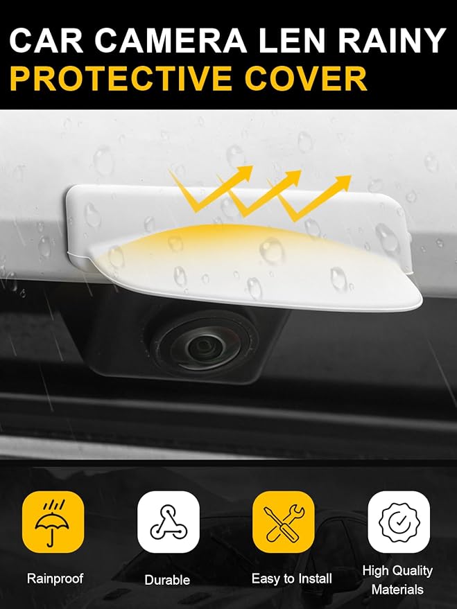 Car Camera Lens Protector 4-Pack + Backup Camera Rain Shield 2-Pack, - Image 3