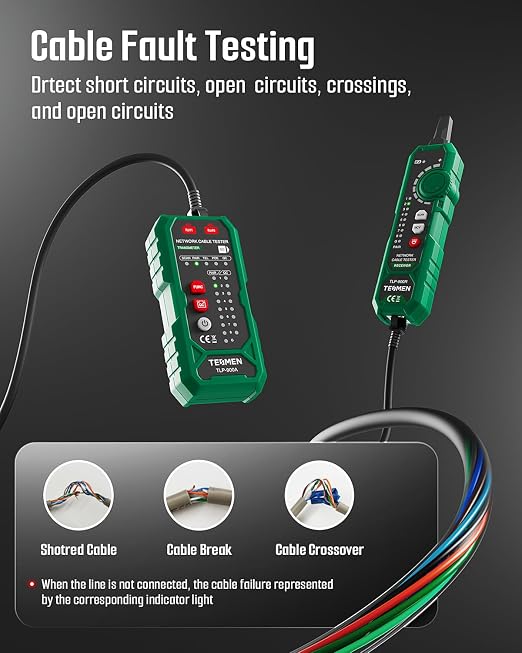 TESMEN TLP-900AR Network Cable Tester, RJ11 RJ45, - Image 5