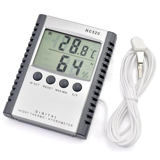 iKKEGOL Digital Indoor Outdoor in/Out Wall Mount Monitor Sensor LCD Temperature - Image 5