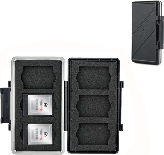 XQD Cfexpress Type B Card Holder, Water-Resistant 6 Card Case Storage Organizer by JJC