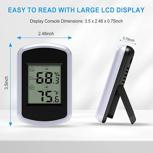 Urageuxy Digital Hygrometer Thermometer, Temperature Humidity Monitor - Image 3