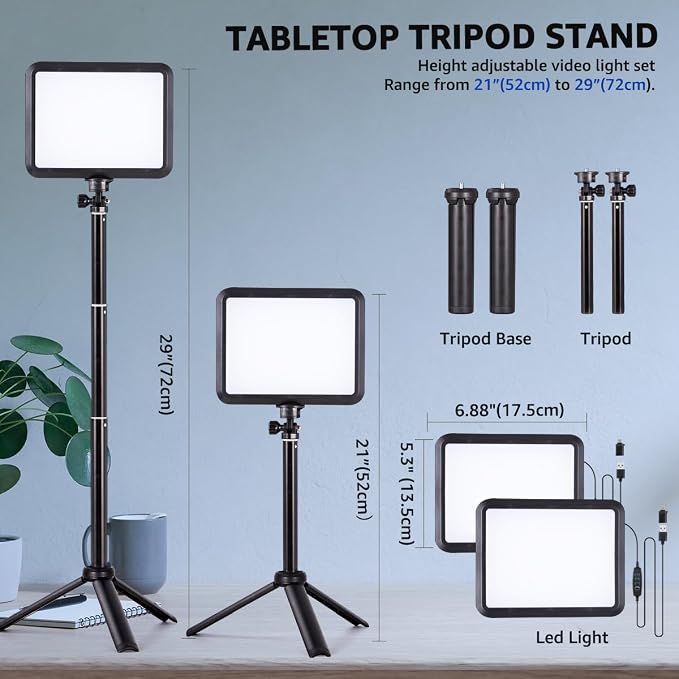 NiceVeedi LED Photography Lighting Kit, 2800K-6500K Dimmable Softlight Studio - Image 3