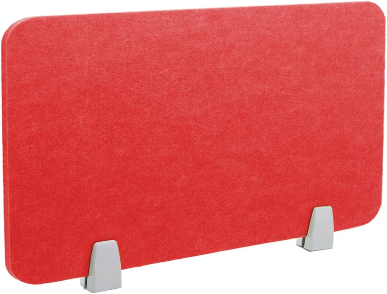 Icegrey Acoustic Desk Divider Privacy Panel Removable Sound Absorbing Desk Partition Board with 2 Clips for Student Call Centers Offices Braries Classrooms Library, Red, 19.5x11.7"