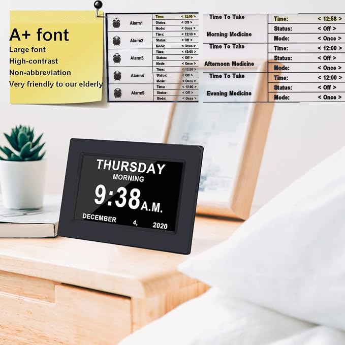 AINFTIME DST Clock with Day and Date - Image 3