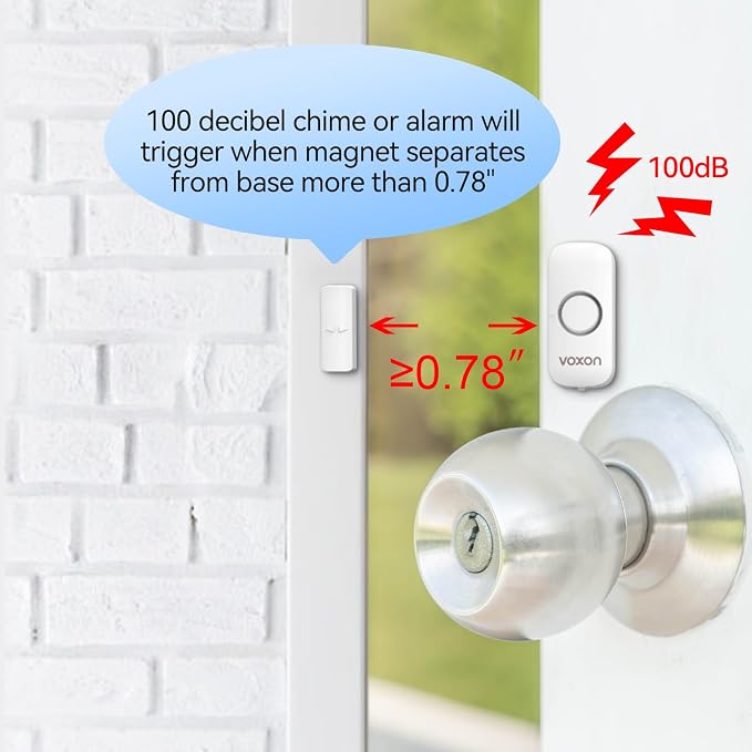 Door Alarms for Kids Safety, VOXON Door Alarm for Home Security Personal - Image 6